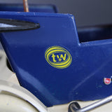 1950's - 1960's Tucher+Walther West German Lever Action Drive Tin-Litho 3 Wheel Antique Car