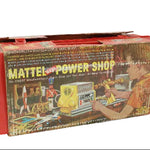 Vintage Mattel Power Shop toy set packaging on a white background