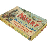Vintage Nuart poster colors packaging on a white background