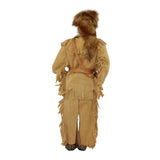 Signed 1962 Helen Bullard Carved Wood Davy Crockett Doll with Fringe Clothing and Accessories 								$225