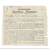 Instructions for a game titled 'Fearless Fireman' on a light blue background