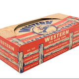 Vintage Western toy paper cap box on a white background