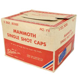 19 Boxes of Kilgore's Old Mammoth No. 75 Single Shot Caps in Original Retailers 60-Box Cardboard Case