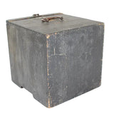 Circus Folk Art - 6 Circus Lead Figures (England) Inside a Sliding Panel Antique Wood Box