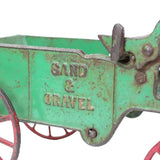 Kenton #5 15" Long Cast Iron Horse Drawn Sand & Gravel Wagon with Driver