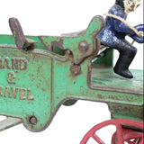Kenton #5 15" Long Cast Iron Horse Drawn Sand & Gravel Wagon with Driver