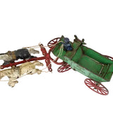 Kenton #5 15" Long Cast Iron Horse Drawn Sand & Gravel Wagon with Driver