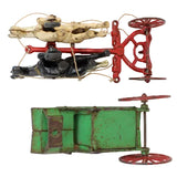 Kenton #5 15" Long Cast Iron Horse Drawn Sand & Gravel Wagon with Driver