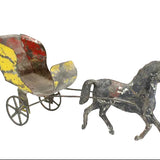 1870-1880 American Tin Horse Drawn Carriage by George Brown
