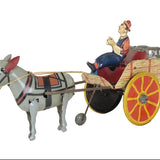1930's Marx / Unique Art Tin-Litho Wind-Up "Hee Haw Balky the Mule" Milk Delivery Wagon