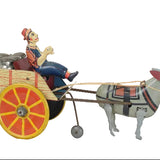 1930's Marx / Unique Art Tin-Litho Wind-Up "Hee Haw Balky the Mule" Milk Delivery Wagon