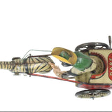 1930's Lehmann Tin-Litho Wind-up Daredevil Zebra Cart