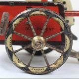 1930's Lehmann Tin-Litho Wind-up Daredevil Zebra Cart