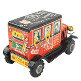 Marx Line Mar (Japan) 1940's Tin-Litho College Graffiti Friction Drive Jalopy