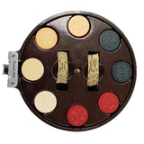 Rare 1930's Bakelite Art-Deco Count-Rite Poker Chip Holder with Chips, Cover, Cards & Chip Counter