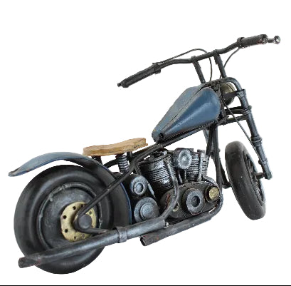 Model motorcycle on a white background