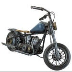 Model motorcycle on a white background