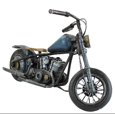 Model motorcycle on a white background