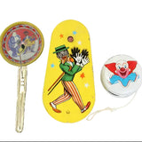 Old Fashion Tin Clickers, Clackers, Noisemaker & Yo-Yo