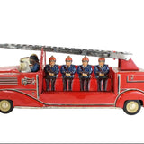 Rare West German Early 1950's Philipp Niedermeier Pressed Steel Friction Drive 370-P Fire Truck