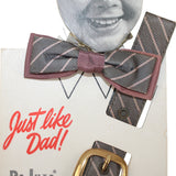 1950's Store Card Display- "Just Like Dad" - Deluxe Belt & Bow Tie