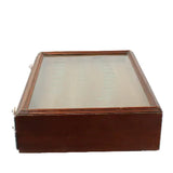 Early 1930's Humphrey's Homeopathic Remedies Glass & Wood Two Drawer Counter Display Cabinet