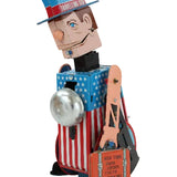1950 - Early 1960's Mego S.Y. Japan Tin-Litho Wind-Up Peace Corps Man with Box