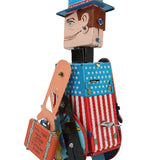1950 - Early 1960's Mego S.Y. Japan Tin-Litho Wind-Up Peace Corps Man with Box