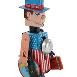 Toy figure with a patriotic design on a white background