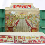 Toy set with a 'Corner Grocer' design on a white background