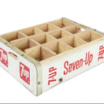 Wooden Seven-Up crate on a white background
