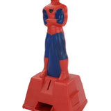 Spiderman in red and blue on a white background