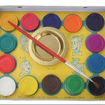 Vintage Blondie children's art set with colorful paint discs and a brush in a box.