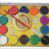 Vintage Blondie children's art set with colorful paint discs and a brush in a box.