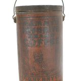 1920's 4 lb. Metal Can of Mammy's Favorite Brand Coffee with Wire Handle