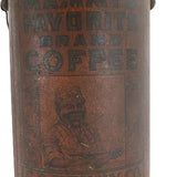 1920's 4 lb. Metal Can of Mammy's Favorite Brand Coffee with Wire Handle