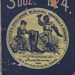 Vintage label for Mason's Challenge Blacking on a dark background