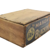 Early 1900's Mason's Challenge Blacking Wood Product Box with Famous Art