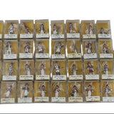 Collection of soldier lead figurines on a white background