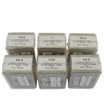 Set of labeled boxes on a white background