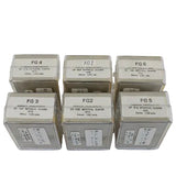 Set of labeled boxes on a white background