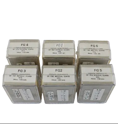 Set of labeled boxes on a white background