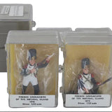 Two toy figures of French Grenadiers in packaging on a white background