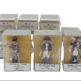 Set of historical figure figurines in packaging on a white background