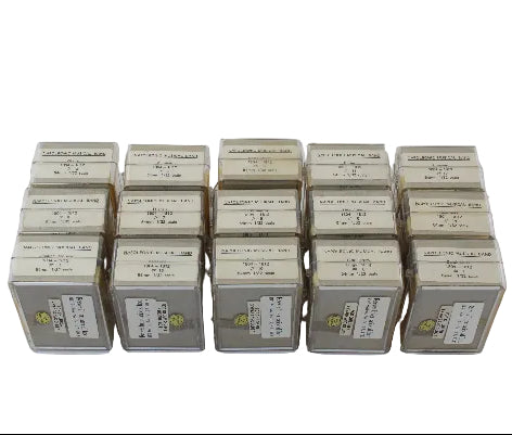 Multiple small boxes with labels on a white background