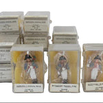 Collection of Napoleonic figurines in packaging on a white background
