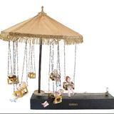 1930's German Musical Manivelle Six Swing Carousel Automation Toy