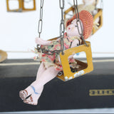 1930's German Musical Manivelle Six Swing Carousel Automation Toy