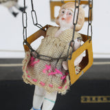 1930's German Musical Manivelle Six Swing Carousel Automation Toy