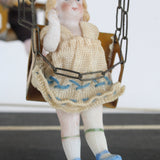 1930's German Musical Manivelle Six Swing Carousel Automation Toy